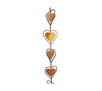 Goufride ChaîNe de Pluie en Feuille d'acier, Cadeau de Jardin pour Maman, GouttièRes, Attrape-Pluie pour Tuyau de avec Adaptateur, Tasses à Fleurs éPaisses E