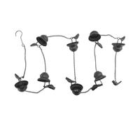 Goufride Chaînes de Pluie 1 Pièce pour Gouttières Oiseaux Mobiles sur Tasses Carillons de Pluie Carillons de Pluie de 7,8 Pieds avec Cintre et Oiseaux Attachés