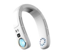 Goufride Climatiseur de Cou Ventilateur de Cou Portable Ventilateurs de Cou sans Lame Rechargeables Qui Soufflent de L'Air Froid Refroidisseur Personnel Blanc