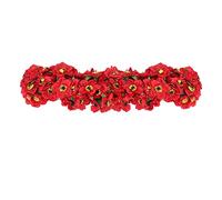 Goufride Coquelicots en Soie De Haute Qualité Camélia 5Cm 60Pcs / Lot Fleurs Artificielles Coquelicot Fait À La Main Petite Décoration De Mariage (Rouge)