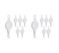 Goufride Lot de 12 Poulies pour Plantes Cintre Rétractable Facile à Atteindre Poulie pour Plantes Roue Réglable En Hauteur pour Plantes Suspendues Intérieur Blanc