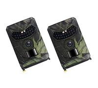 Goufride Lot de 2 caméras de chasse 1080P 16 MP pour animaux sauvages, surveillance de sécurité