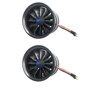 Goufride Lot de 2 hélices de ventilateur EDF 70 mm 2300 KV 6S 12 pales avec moteur sans balais pour drone d'avion RC Jet