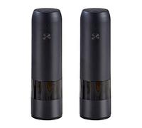 Goufride Lot de 2 moulins à poivre et sel électriques automatiques avec chargement USB Noir