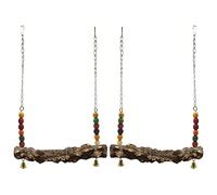 Goufride Lot de 2 Supports de Balançoire en Bois pour Poussin, Accessoires de Poulailler Sûrs pour Oiseau, Perroquet