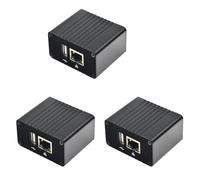 Goufride Lot de 3 cartes de développement NanoPi NEO + dissipateur thermique + boîtier en métal Allwinner H3 Quad Core 512 Mo de RAM Openwrt