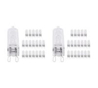 Goufride Lot de 40 Ampoules Halogènes G9, Lampes Halogènes Transparentes 40 W à Intensité Variable, Blanc Chaud 2800 K pour Lustres, Pendentifs, Lumières de Paysage