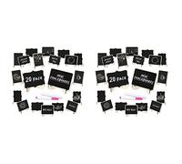 Goufride Mini Signe Tableau Noir 40 étiquettes de Nourriture pour Le Buffet Partie, Petits Signes de Tableau de Craie En Bois avec Support de Chevalet pour Les étiquettes de Nourriture