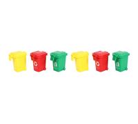 Goufride Poubelles du Camion à Ordures de Véhicules de Jouet, Paquet de 6 Pièces de Rechange de Camion à Ordure de Jouet, Poubelle Simulée