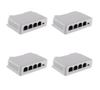 Goufride Prolongateur PoE Passif en Cascade IEEE802.3Af 1 à 3 Ports pour Prolongateur de Transmission de Port IP pour Commutateur POE NVR IP (4 Pièces)