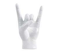 Goufride Statue de Geste de Main de, Sculpture de Doigt Artisanale d'art de Musique Rock pour Décor de Salle D'Étude D'Amateur de Musique de Rock, Main Blanche en L