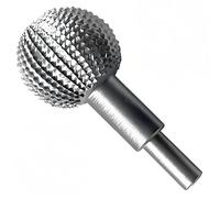 Gouge à bille en acier haute teneur carbone BDHDHWEFE, fraise sphérique de 40 mm, outil sculpture for bol ponçage avec connecteur 10, tête meulage(Silver)