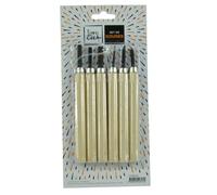 Gouges Manche En Bois Pour Linogravure 6 Pièces