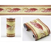 GouieRylin Bordure Frise papier peint Vigne rouge Décoration murale amovible Frise Murale Bordure de Tableau d'Affichage Découpée Autocollant imperméable en PVC Plinthe 10cm X 900cm