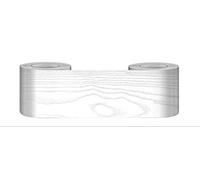 GouieRylin Frise Murale Autocollant Papier Peint imperméable en PVC Plinthe Décor Mural Bordure de Tableau d'Affichage DécoupéeBois de santal argenté 15cm X 500cm