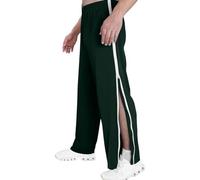GOUJIAN Pantalon Ample À Ouverture Latérale for Hommes Et Femmes M-3XL, Entraînement avec Côté Et Fermeture Éclair De Survêtement À Déchirure Rapide Jogger Pants(Green,M)