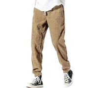 GOUJIAN Pantalon De Jogging Décontracté, Pantalon Sarouel Japonais d'hiver en Velours Côtelé pour Homme, Hip-hop, Rue Hiver Sweatpants Sport Chino Pantalons Confortable Jogger Pants(Khaki,XXL)