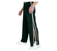 GOUJIAN Pantalon De Jogging Zippé avec Poche, Rééducation for Homme, Ouverture Latérale, De Sport Ample, Jambes Larges, À Enfiler Rapidement, De Sport, Pantalon Décontracté Jogger Pants(Green,XL)