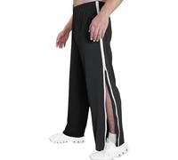 GOUJIAN Pantalon De Rééducation pour Homme De Sport Post-opératoire À Ouverture Totale Jogging À Zips Latéraux De Chirurgie S-3XL Jogger Pants(Black C,XXL)