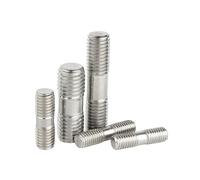 Goujon de fixation à tige filetée à Double tête en acier inoxydable 304 M3 ~ M8, différentes tailles, paquet multiple for l'assemblage industriel de meubles de bricolage(6x180mm-3Pcs)