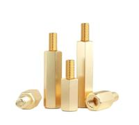 Goujon de support de panneau de support en laiton hexagonal mâle femelle M2 M2.5 M3 M4 M5, pilier fileté hexagonal, colonne PCB, boulons d'espacement de carte mère(M3 (Thread 6mm),6mm (30pcs))