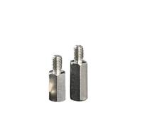 Goujon en acier inoxydable M2 .5 M3, 2 à 10 pièces, tête unique, connexion hexagonale intérieure et extérieure, colonne, châssis, Isolation de la carte mère(4mm,M2.5(10pcs) x4)