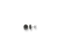 Thomas Sabo H1861-641-11 Clous d’oreilles classiques pour femme, en argent Sterling 925 avec pavé en zircone noire