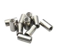 Goujon fileté à Double extrémité en acier inoxydable M3-M12 304, longueur 15-25mm, connecteur de barre ronde à filetage complet, 2/5 pièces(OD20xM10 (2pcs),15mm)