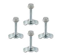 Goujon fileté pour Rail en L - 4 raccords à Double Goujon pour Rail en L, Joint torique d'arrimage | Matériel d'arrimage pour Automobile RV ATV Avion remorque contrôle du fret SUV entrepôt Van