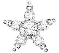 Thomas Sabo Boucles d'oreilles pour femme en forme d'étoile en argent sterling 925, 0,56 cm, Argent sterling, Non applicable