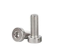 Goujons, 2/5 pièces M8 M10 longueur 10-60mm en acier inoxydable et avec douille hexagonale noire mince courte vis à tête basse(35mm,M10 (2pcs))