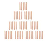 Goujons Chevilles en Bois Cannelés M6, 50 Pièces, pour Assemblage de Meubles et Bricolage, Bois Massif