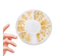 Goujons Métalliques Or pour Décoration de Nail Art Diy, 1 Pièce | Mélange Décoratif Élégant, pour Ongles Naturels ou Faux, Usage Body Art et Carte D’invitation