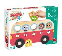 Goula - Bus de comptage 1-5 en bois, dès 18 mois - 5 figurines, emboîtage autocorrectif