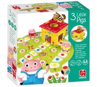 Goula - 3 Petits Cochons - Jeu de Société - 1 à 4 Joueurs - Dès 2 Ans | Jeu Éducatif Enfant - Rentrer à la Maison Avant le Loup - Jeu en Bois - Jeu Coopératif de 10 Min - Cadeau Enfant 2 Ans