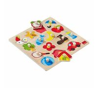 Puzzle en bois d'encastrement - Formes éducatives - DISET - 16 pièces - Mixte