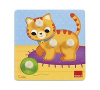 Puzzle chat en bois (22x22cm) Orange G