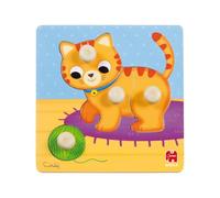 Goula Puzzle chat en bois 22 x 22 cm Orange G