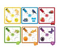 6 Color Puzzles - Puzzles en Bois et Carton pour Apprendre Les Couleurs dès 2 Ans