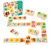 Goula Jeu éducatif Macro Domino – Dominos XXL multicolore, grandes pièces en bois – Dès 1 an