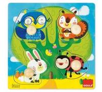 Goula forme puzzle Animaux de la forêt 22 x 22 cm 4 pièces G