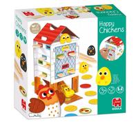 Goula - Happy Chickens - Un Jeu d'adresse pour Les Enfants - Jeu d'apprentissage des Couleurs et Amusant pour la Famille - dès 3 Ans - 2 à 4 Joueurs