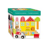 Goula blocs de construction en bois 40 pièces Multicolore G
