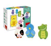 Goula – Puzzles magnétiques interchangeables – Animaux colorés en bois – Mixte – À partir de 1 an