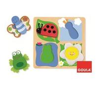 Goula Puzzle Campagne / Etoffe 4 pcs Multicolore G