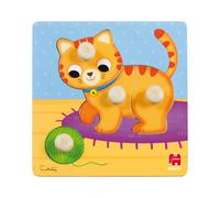 Puzzle chat en bois (22x22cm) Orange G