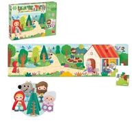 Goula Puzzle XXL Petit Chaperon Rouge – Grand format avec marionnettes à doigts, 30 pièces – 3 ans