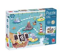 Goula – Puzzle XXL Les Pirates – Grand format réversible, 48 pièces, dès 4 ans