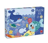 Goula Puzzle XXL Océan - Puzzle Géant Enfant - 18 Pièces - Dès 2 Ans | Jeu Ludique Enfant - 18 Pièces Géantes - Jouet Animaux Marins - Motricité Fine, Observation et Logique - Cadeau Bébé 24 Mois