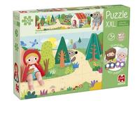 Goula Puzzle XXL Petit Chaperon Rouge – Grand format avec marionnettes à doigts, 30 pièces – 3 ans